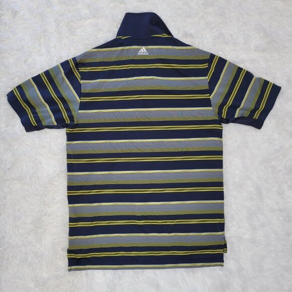 Adidas Men's Polo Shirt with Horizontal Stripes - Size Medium - Picture 2 of 11